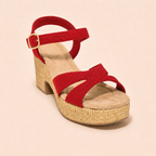 Women’s Comfy Cross-Strap Woven Platform Sandals