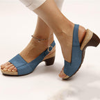 Women's Comfy Elegant Low Chunky Heel Shoes